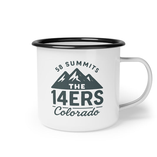 "Colorado 14ers 58 Summits" Enamel Camp Cup