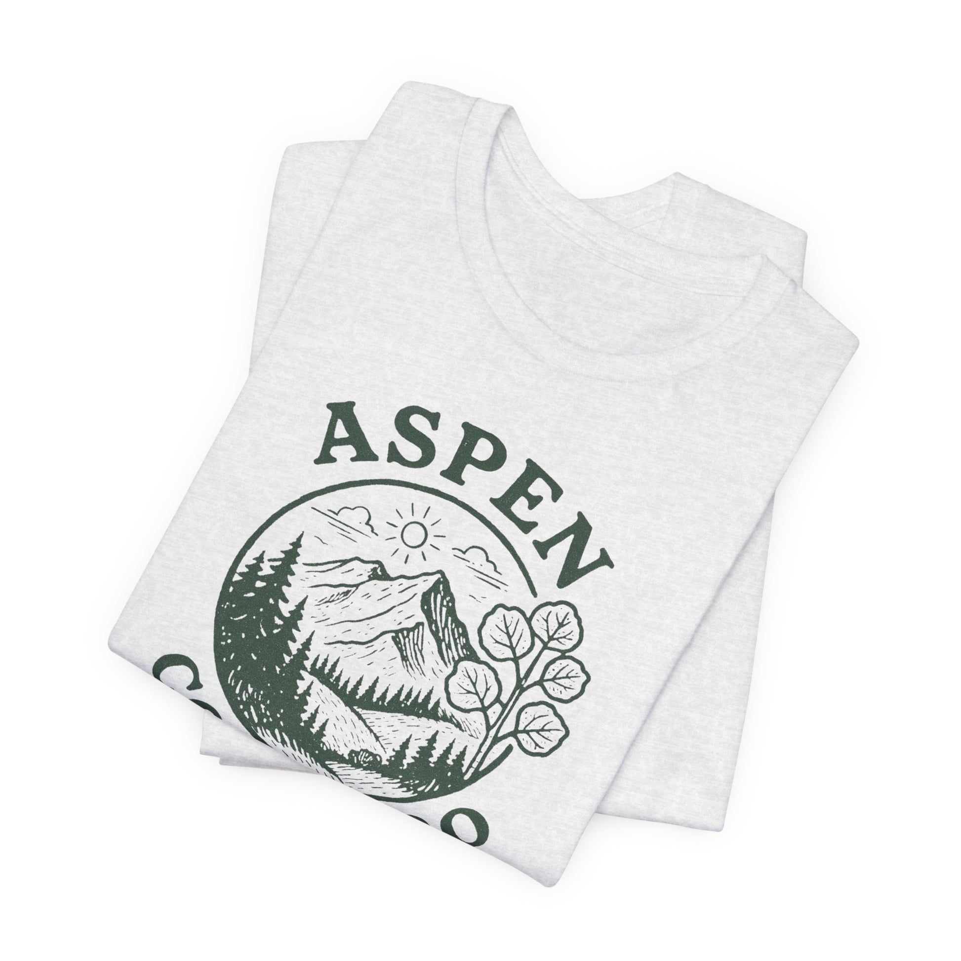 Aspen, Colorado Men's Casual Tee - Folded