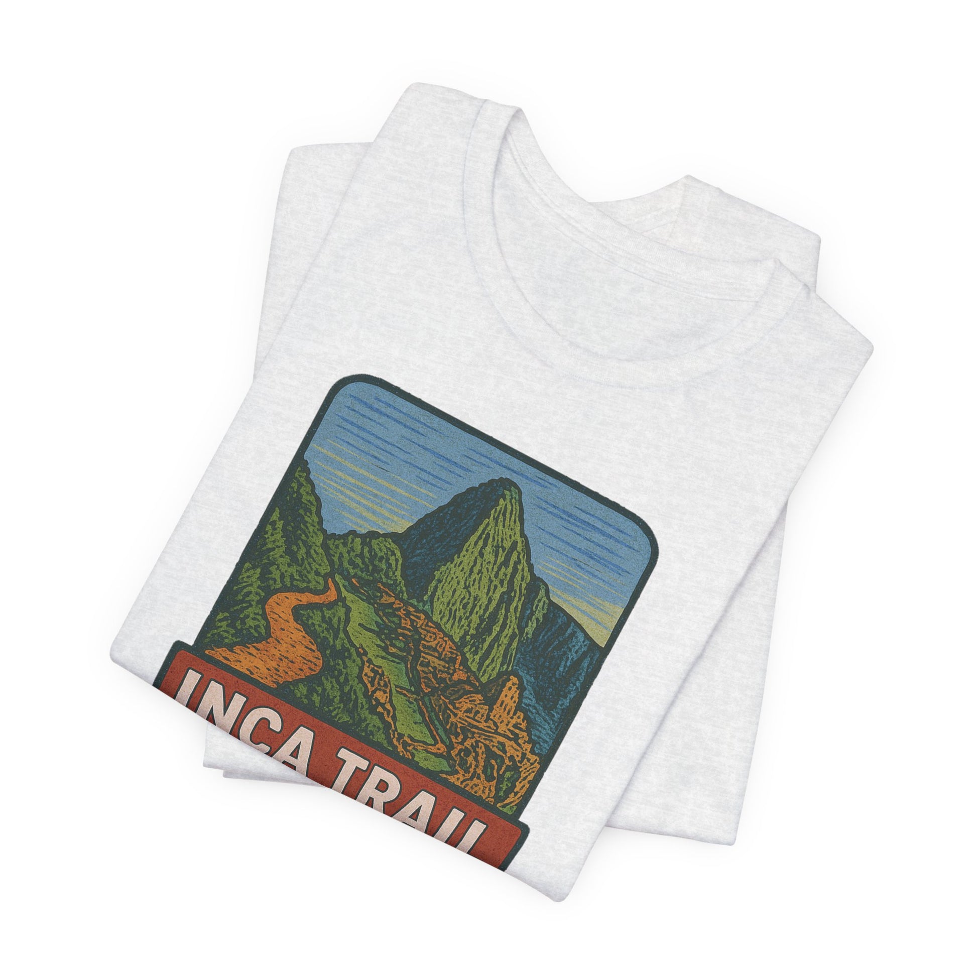 Machu Picchu Inca Trail Men's Casual Tee - Folded