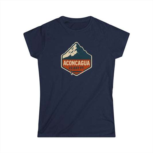 Navy Aconcagua Women's Relaxed Fit Casual Tee