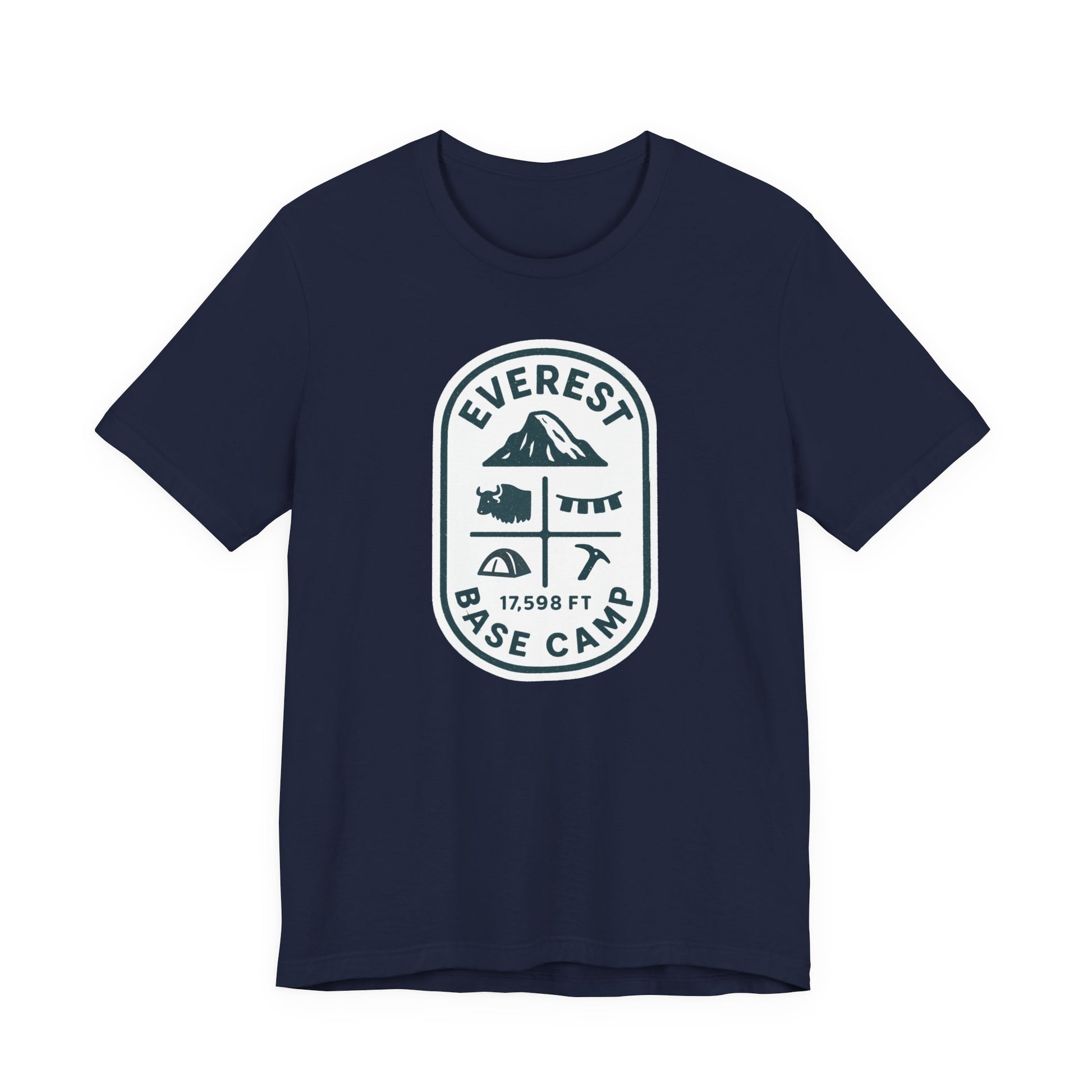Navy Everest Base Camp Icon Men's Casual Short Sleeve Tee