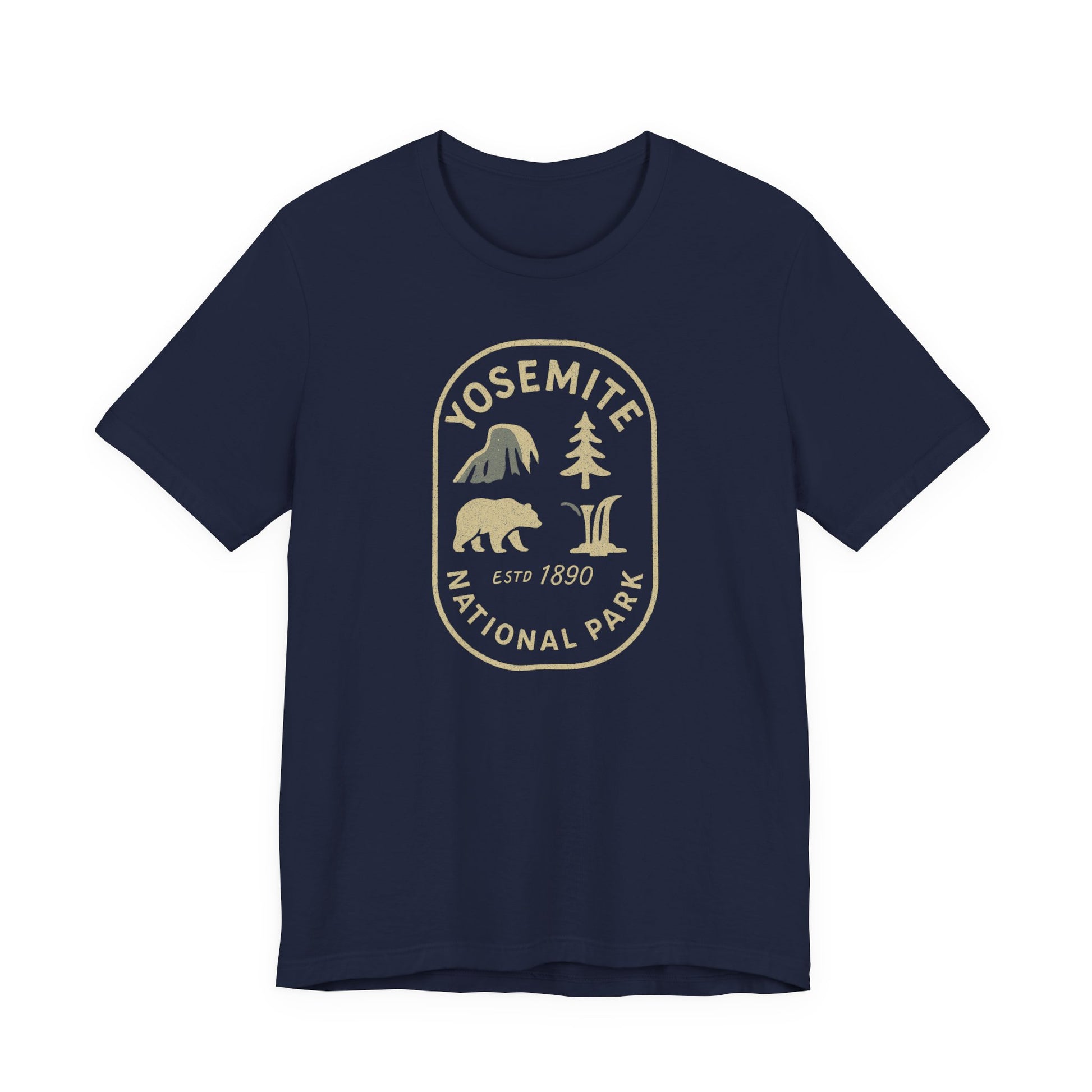 Navy Yosemite National Park Icon Men's Casual Short Sleeve Tee
