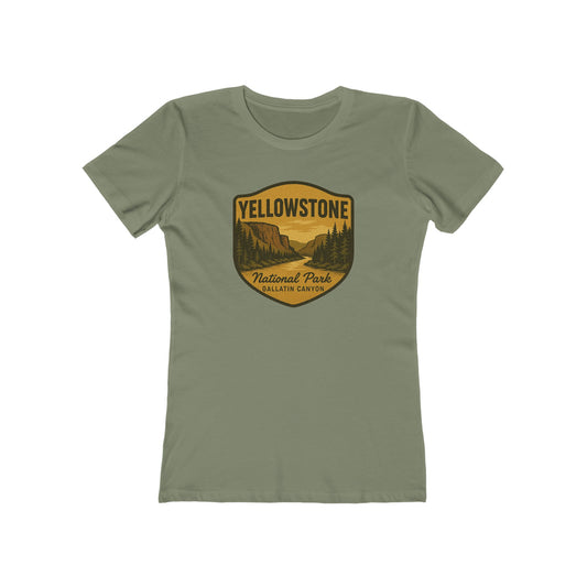 Yellowstone National Park Gallatin Canyon Women's Fitted Casual Tee