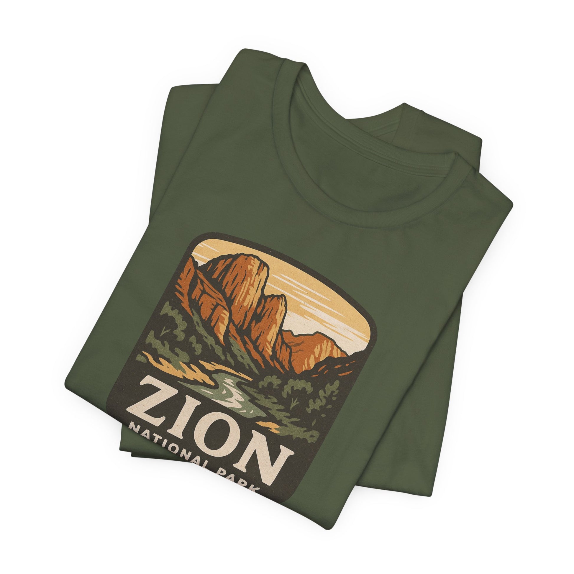 Zion National Park Men's Casual Tee - Folded