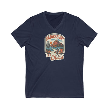 "Badassery Is A Choice" Women's Casual V-Neck Tee
