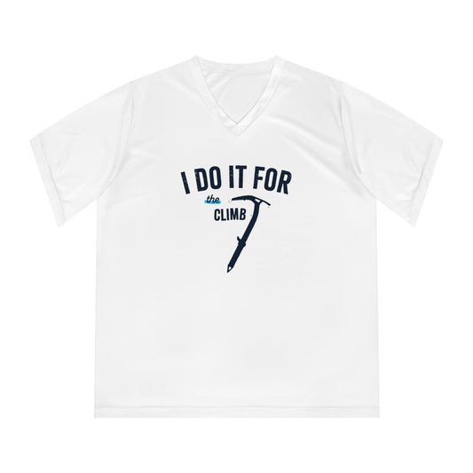 "I Do It For the Climb Axe" Aconcagua Women's Activewear V-Neck Tee