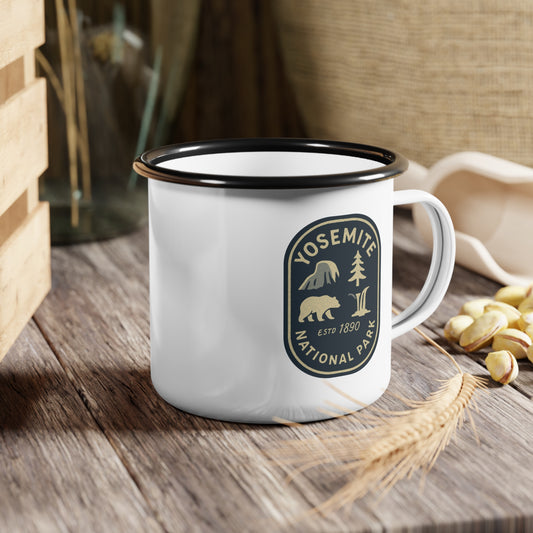 "Yosemite National Park Icon" Enamel Camp Cup