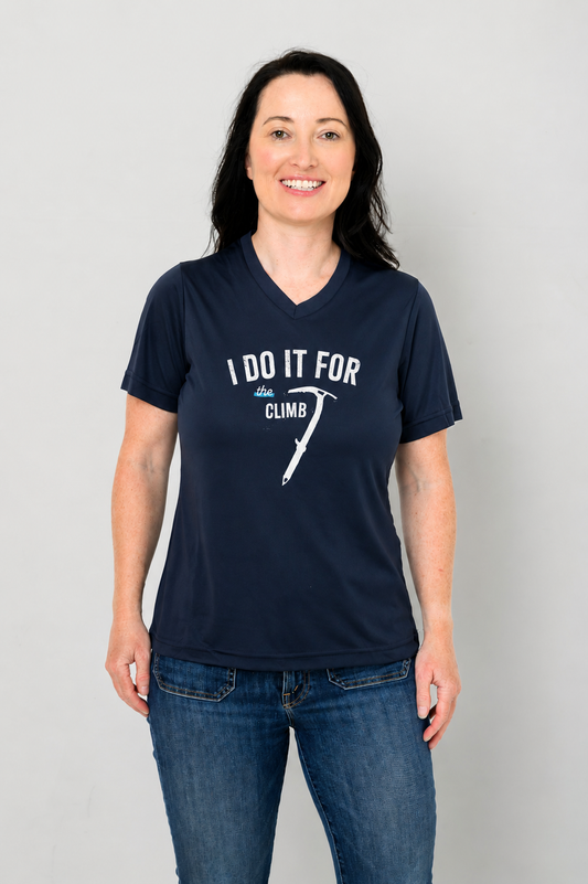 "I Do It For the Climb Axe" Everest Women's Activewear V-Neck Tee