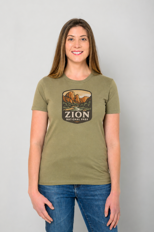 Zion National Park Women's Fitted Casual Tee