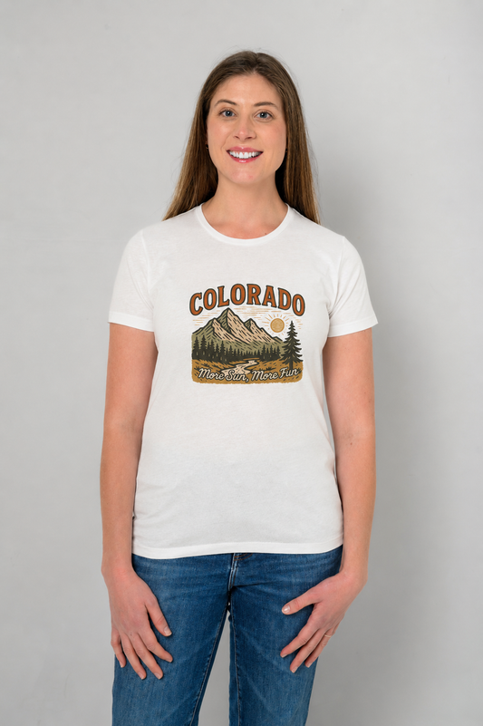Colorado "More Sun, More Fun" Women's Fitted Casual Tee
