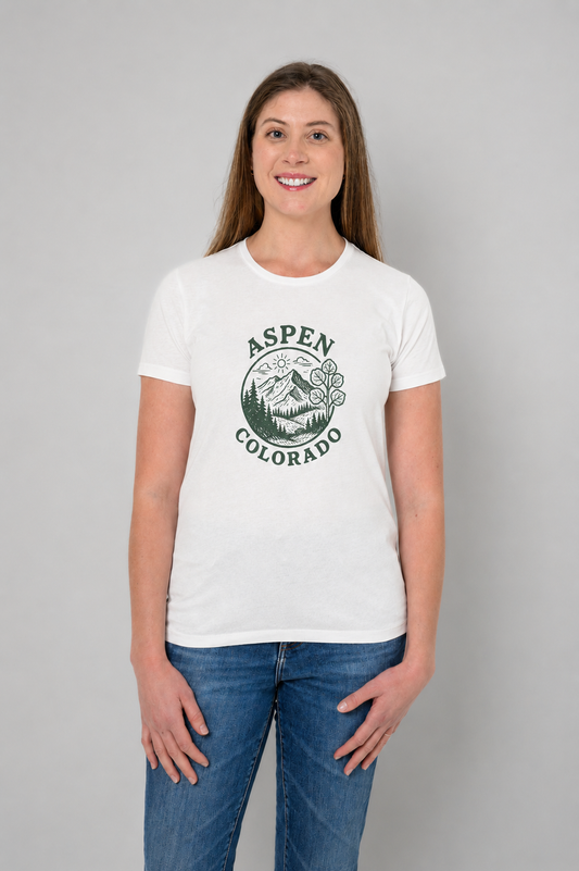 Aspen, Colorado Women's Fitted Casual Tee