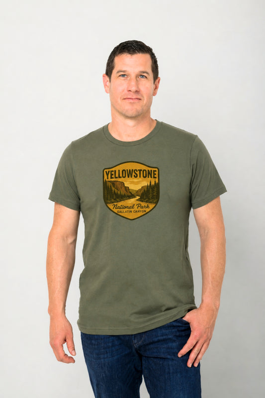Yellowstone National Park Gallatin Canyon Men's Casual Tee