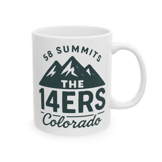"Colorado 14ers 58 Summits" Ceramic Mug