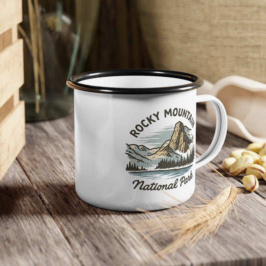 "Rocky Mountain National Park" Enamel Camp Cup