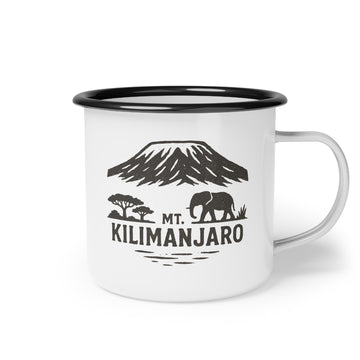"Mount Kilimanjaro Landscape" Enamel Camp Cup