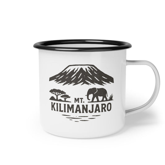 "Mount Kilimanjaro Landscape" Enamel Camp Cup