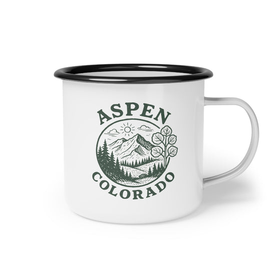 "Aspen, Colorado" Enamel Camp Cup
