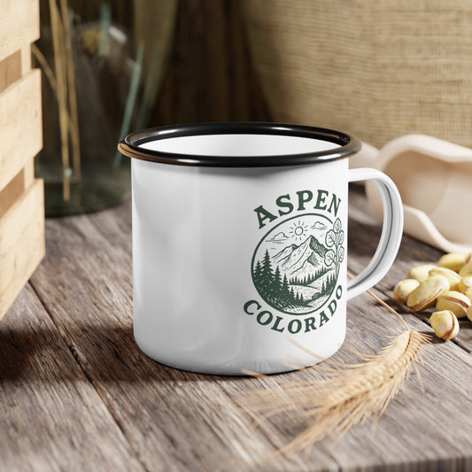 "Aspen, Colorado" Enamel Camp Cup