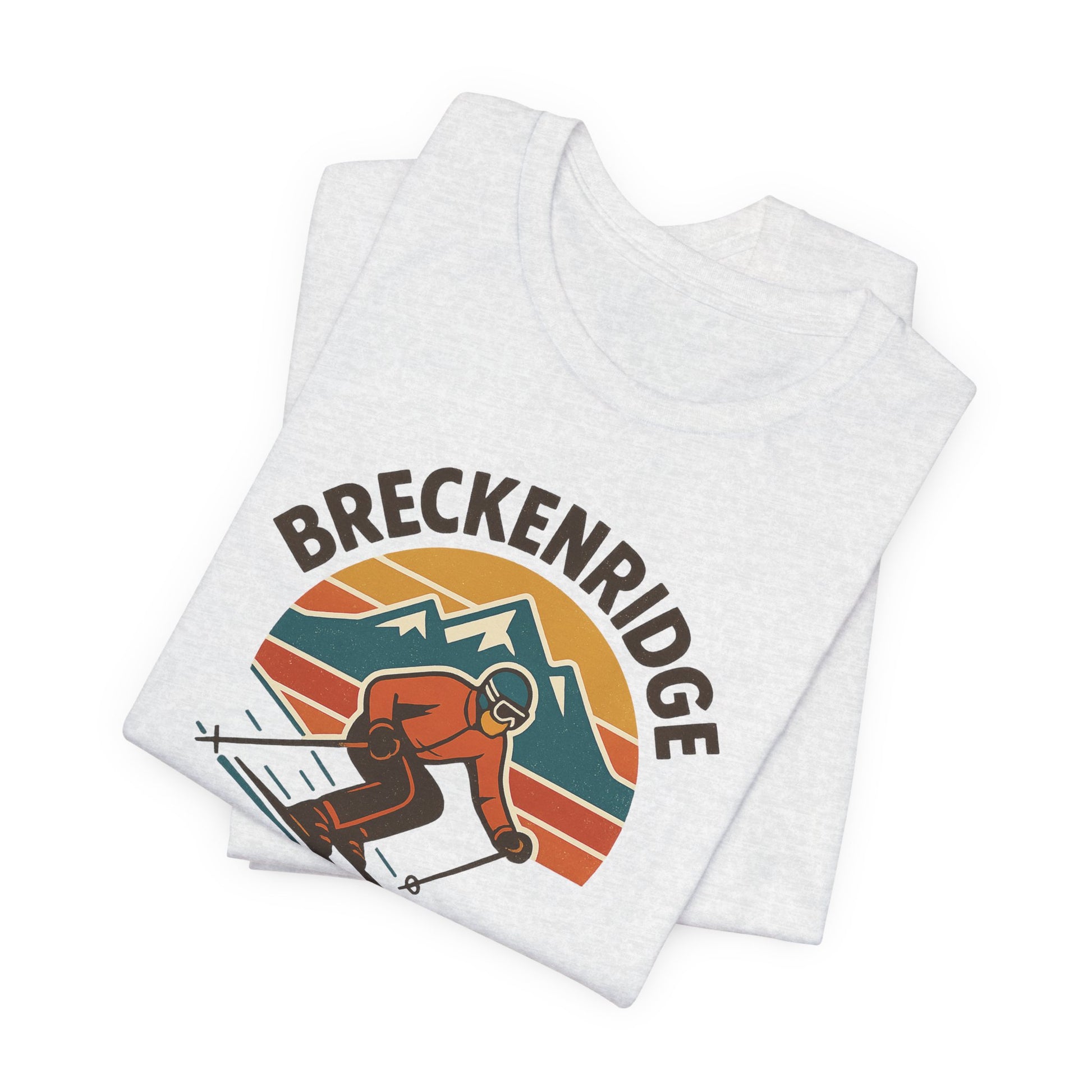 Breckenridge, Colorado Men's Casual Tee - Folded