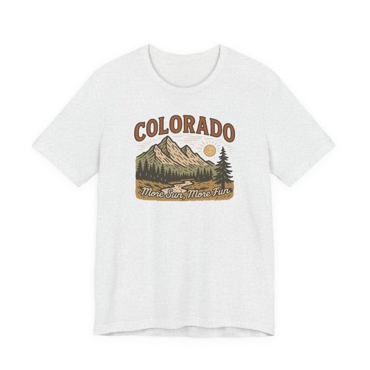 Colorado "More Sun, More Fun" Men's Casual Short Sleeve Tee
