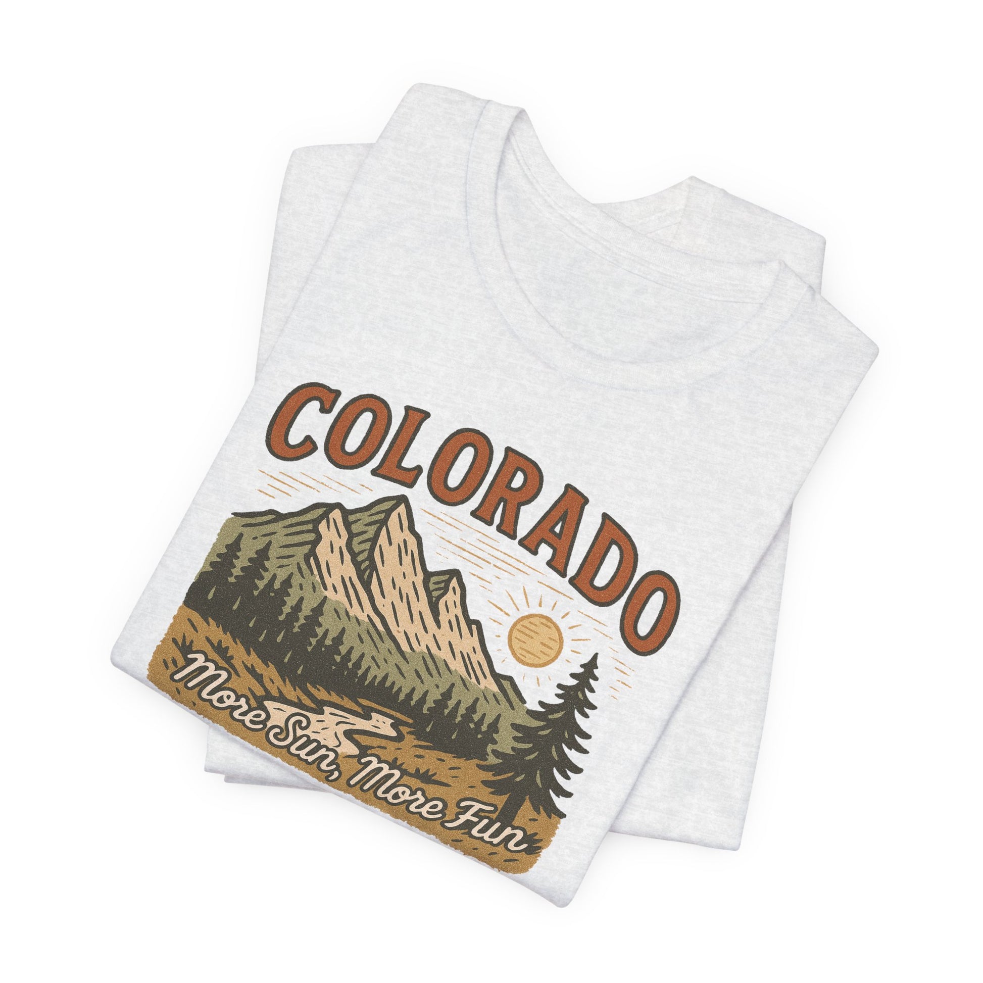 Colorado "More Sun, More Fun" Men's Casual Tee - Folded