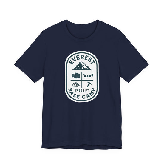 Navy Everest Base Camp Icon Men's Casual Short Sleeve Tee