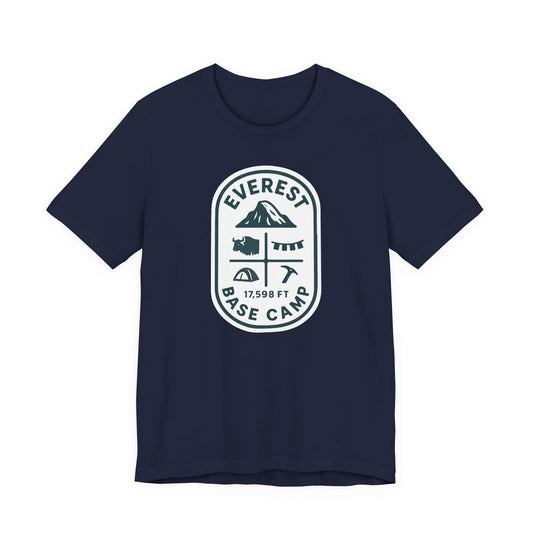 Navy Everest Base Camp Icon Men's Casual Short Sleeve Tee
