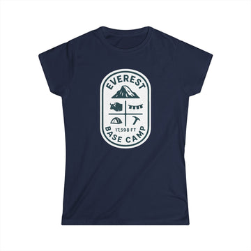 Navy Everest Base Camp Icon Women's Relaxed Fit Casual Tee