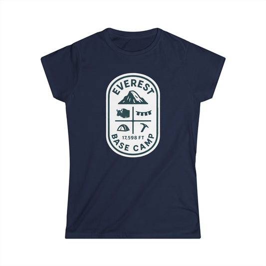 Navy Everest Base Camp Icon Women's Relaxed Fit Casual Tee