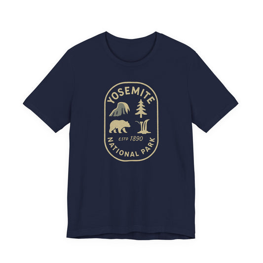 Navy Yosemite National Park Icon Men's Casual Short Sleeve Tee