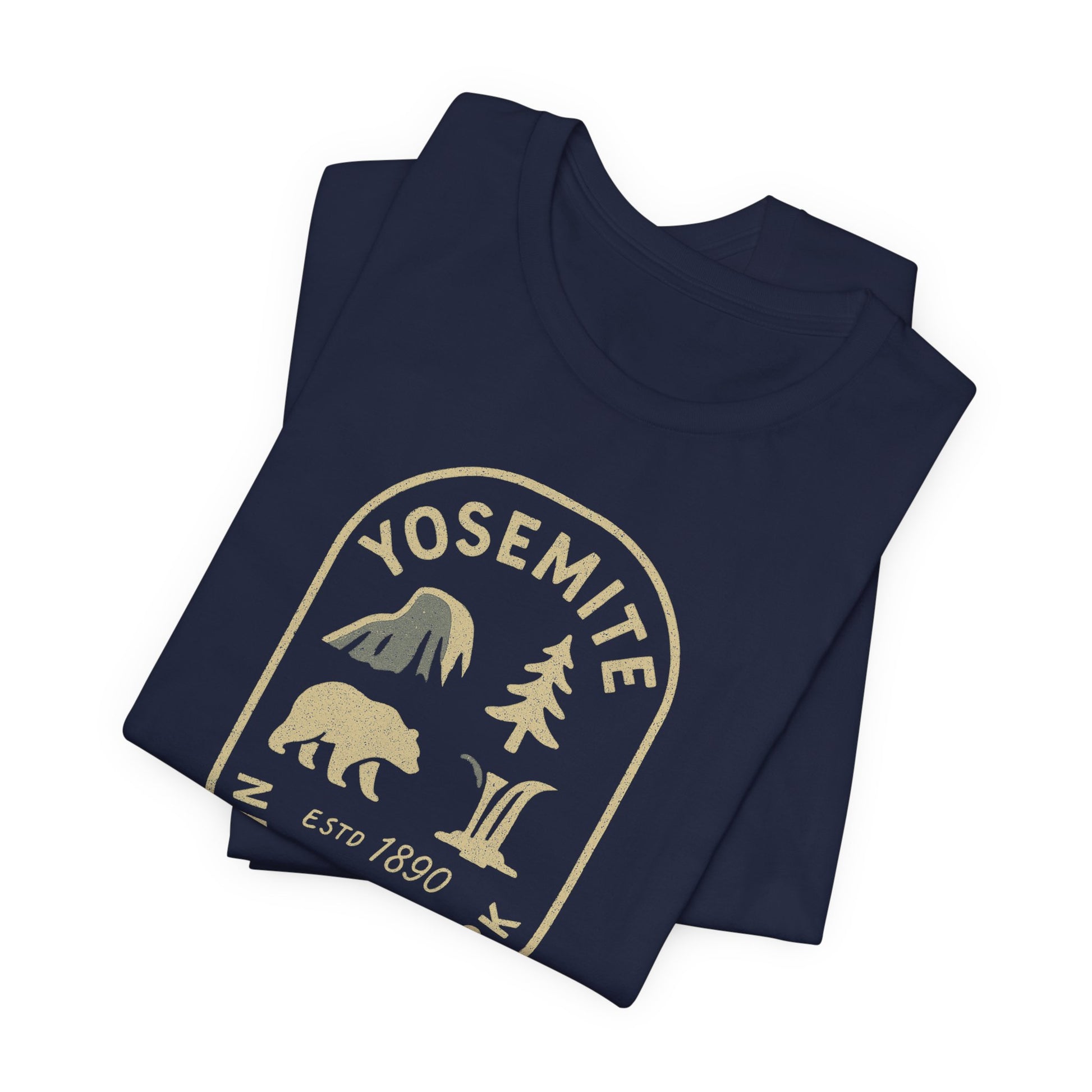 Navy Yosemite National Park Icon Men's Casual Tee - Fitted