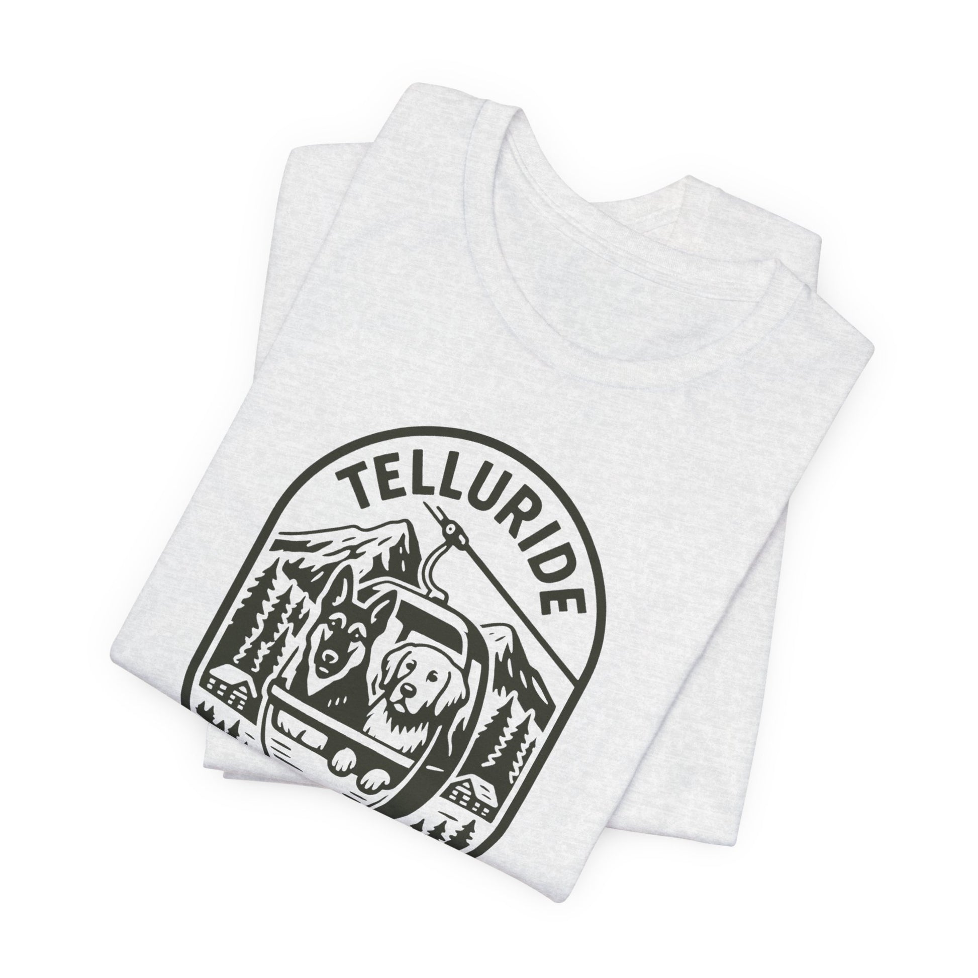 Telluride, Colorado Men's Casual Tee - Folded