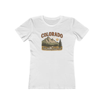 White Colorado "More Sun, More Fun" Women's Fitted Casual Tee
