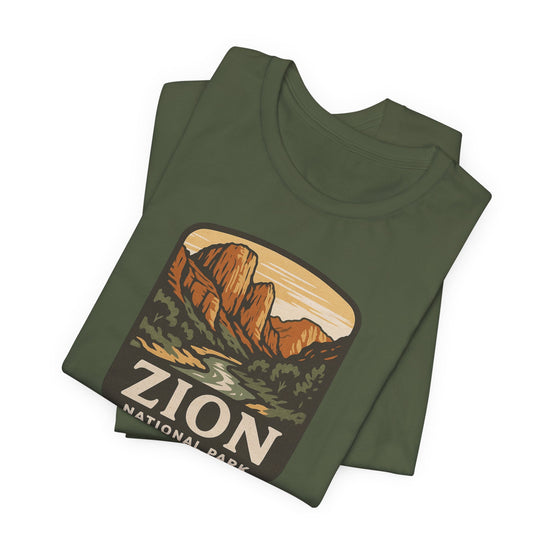 Zion National Park Men's Casual Tee - Folded